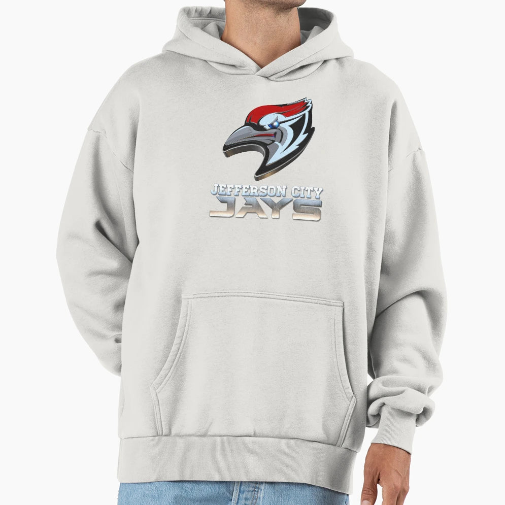 Jefferson City Jays Logo 3D Jeff City Hoodie - Trendy Graphic for Adults - T-Shirt, Sweatshirt, Hoodie