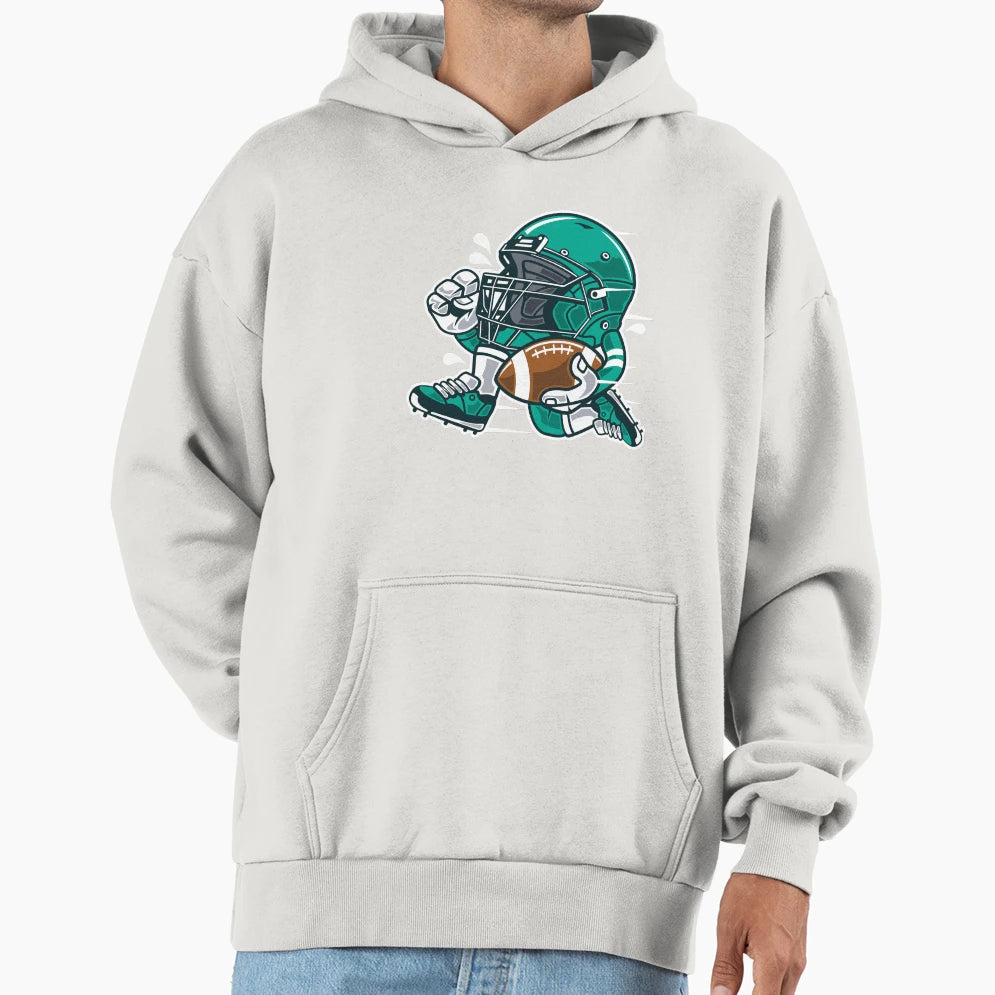 Digital Drawing Football Player Hoodie - Aesthetic Graphic for Adults - T-Shirt, Sweatshirt, Hoodie