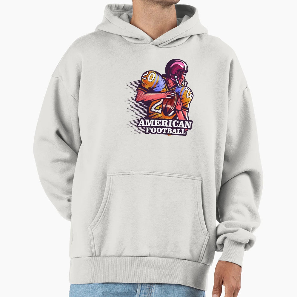 American Football Funny Rugby Hoodie - Graphic Print Men Women - T-Shirt, Sweatshirt, Hoodie
