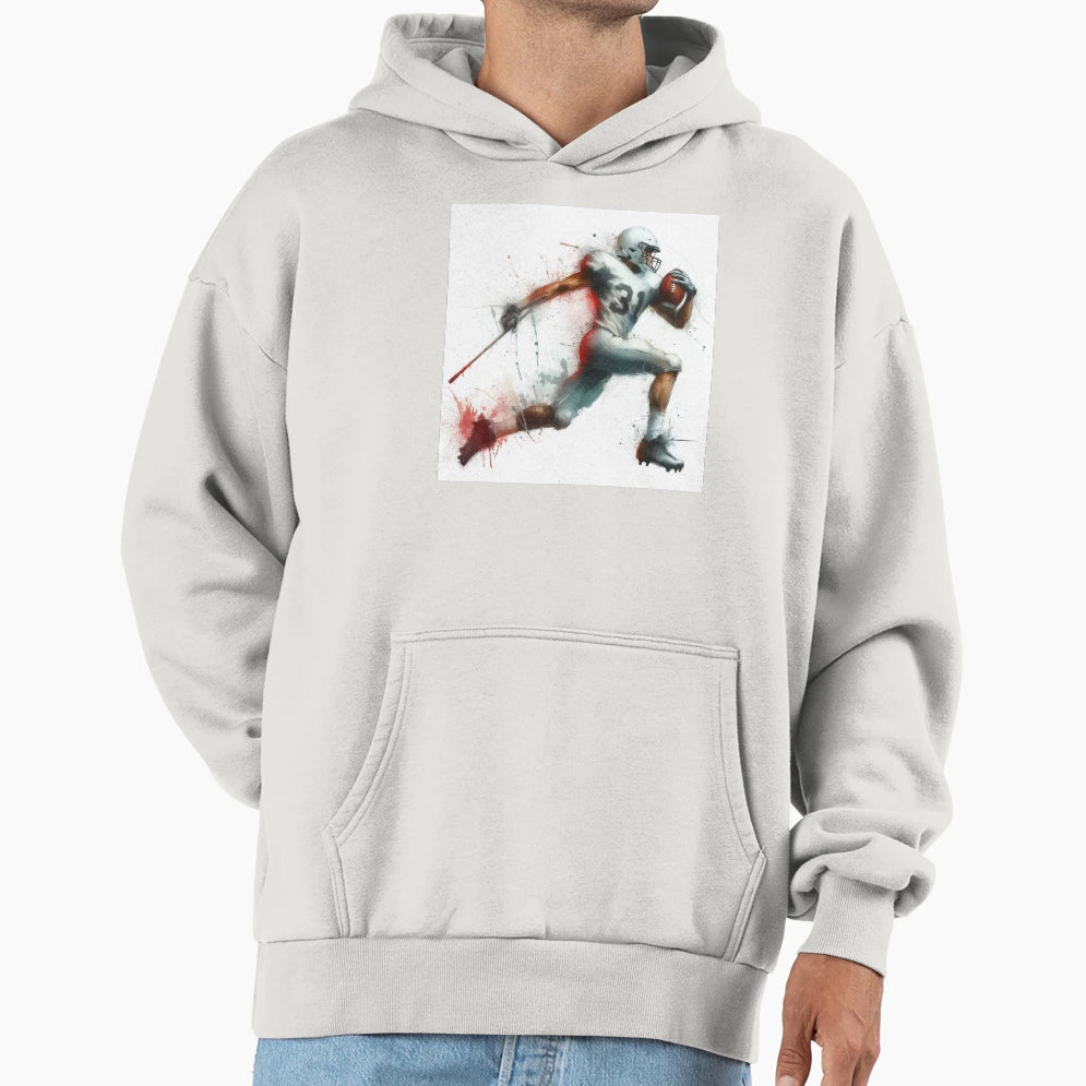 American Football Player Dynamic Hoodie - Unique Graphic Men Women - T-Shirt, Sweatshirt, Hoodie