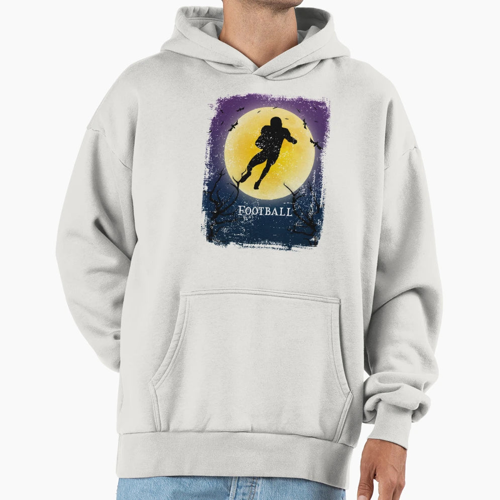 Football Halloween Art Football Player Hoodie - Custom Art Print for Adults - T-Shirt, Sweatshirt, Hoodie