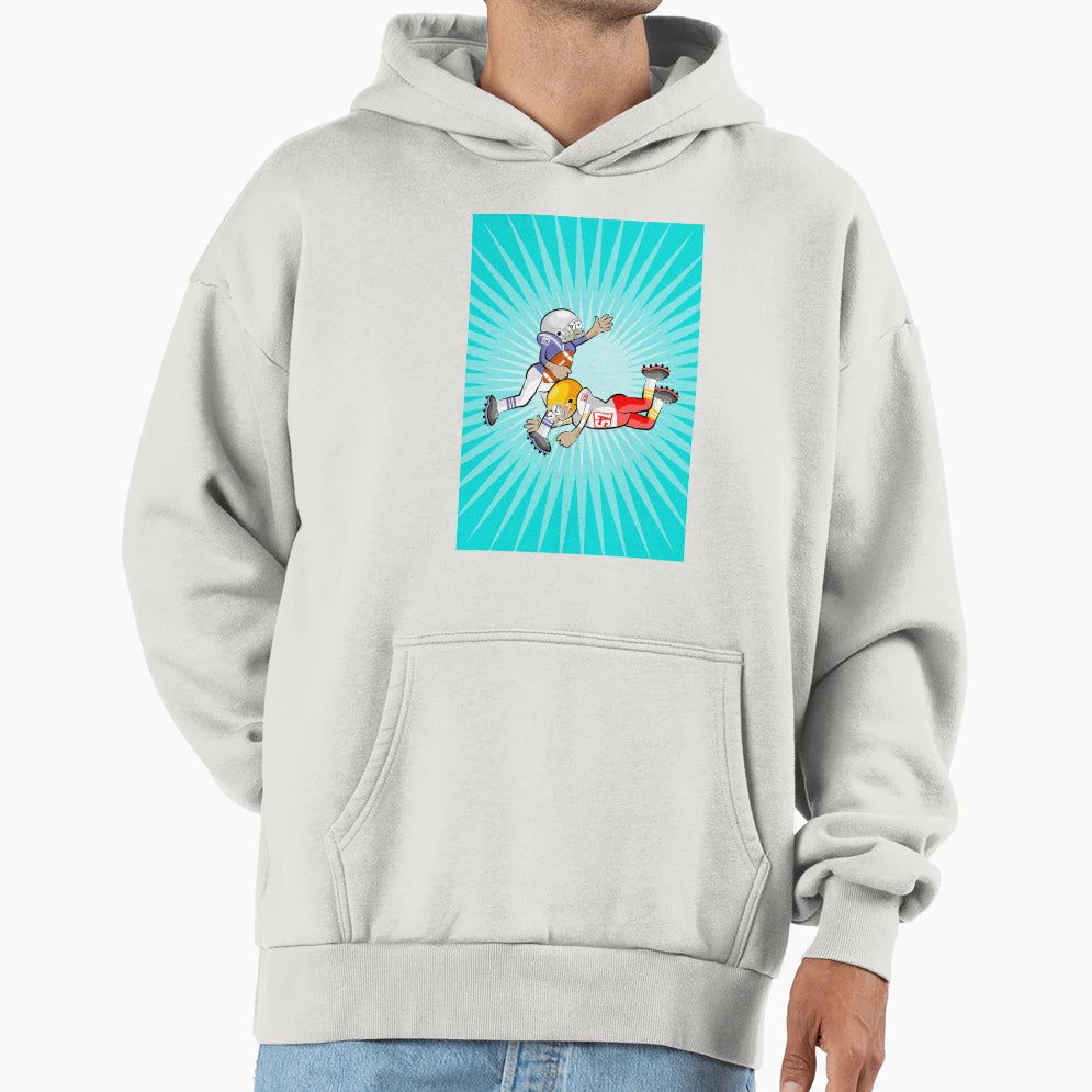 American Football Player Stopping Hoodie - Fun Novelty Design Unisex - T-Shirt, Sweatshirt, Hoodie