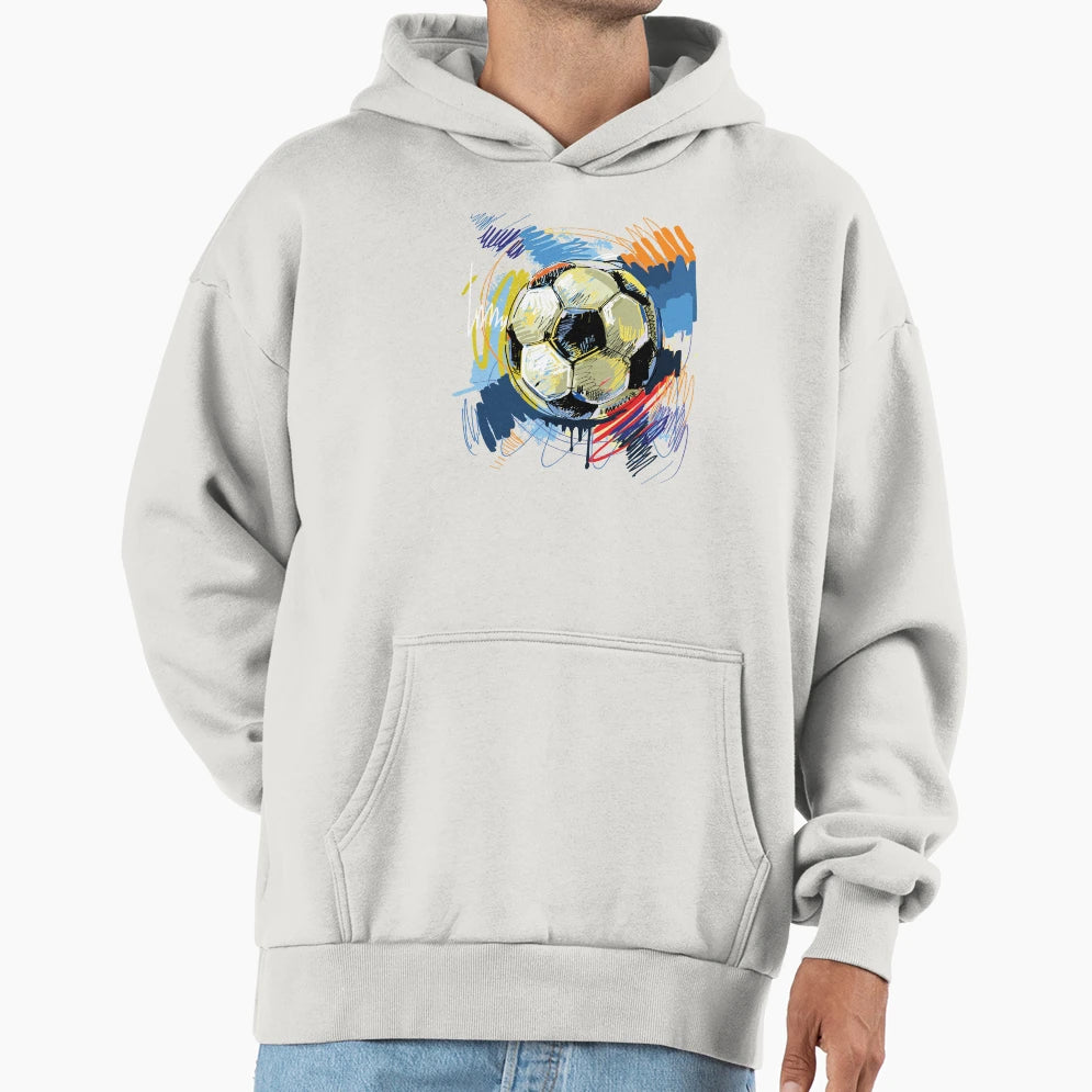 Hand Drawn Graffiti Sport Football Hoodie - Custom Art Print Unisex - T-Shirt, Sweatshirt, Hoodie