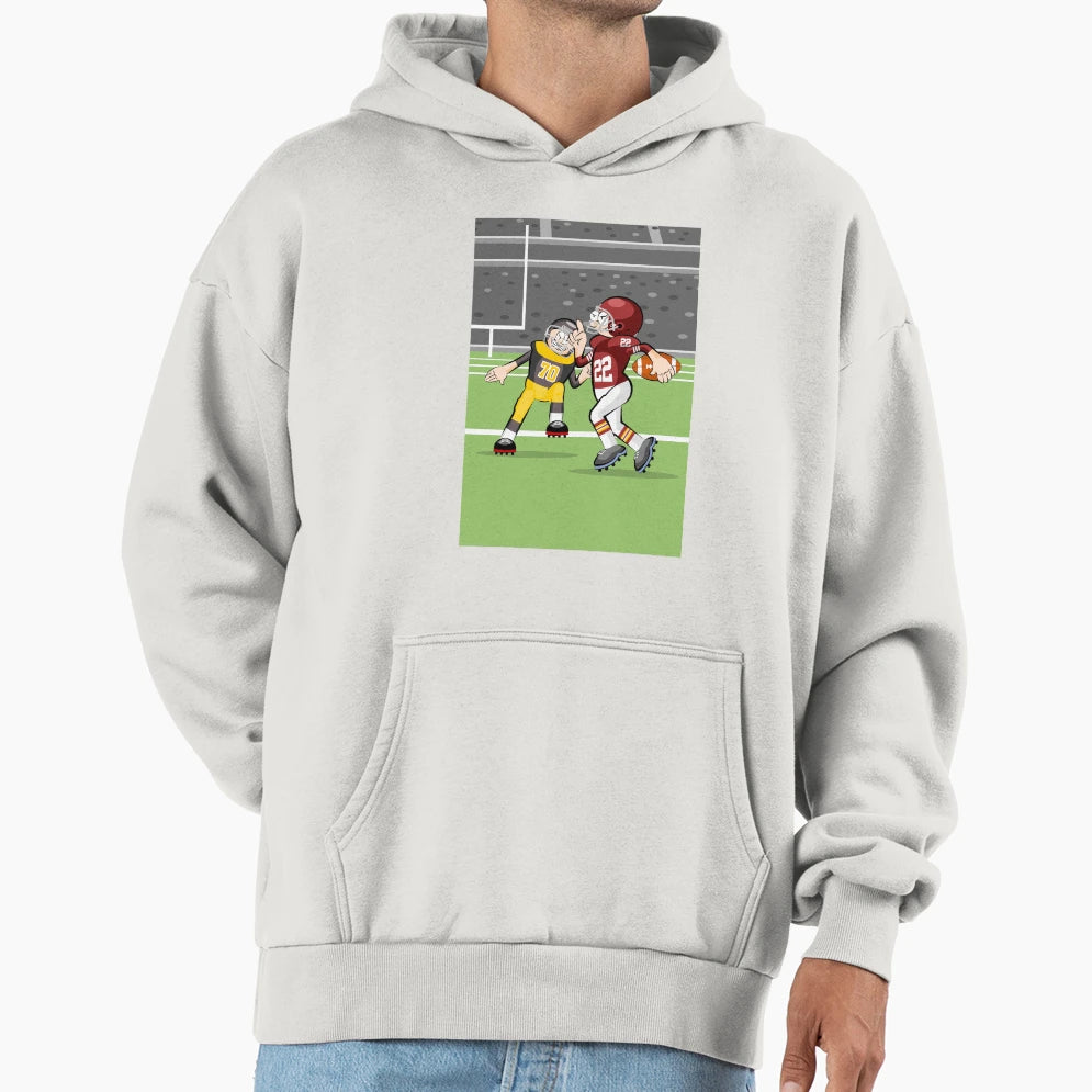 American Football Player Advancing Ten Hoodie - Custom Art Print Men Women - T-Shirt, Sweatshirt, Hoodie