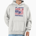 My Second Love Is Football Usa Flag Hoodie - Fun Novelty Design Unisex - T-Shirt, Sweatshirt, Hoodie