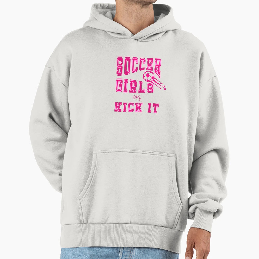 Soccer Can Kick It Sports Slogan T-Shirt - Graphic Print Unisex - T-Shirt, Sweatshirt, Hoodie