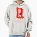Big Red Letter Q Hoodie - Unique Graphic for Adults - T-Shirt, Sweatshirt, Hoodie