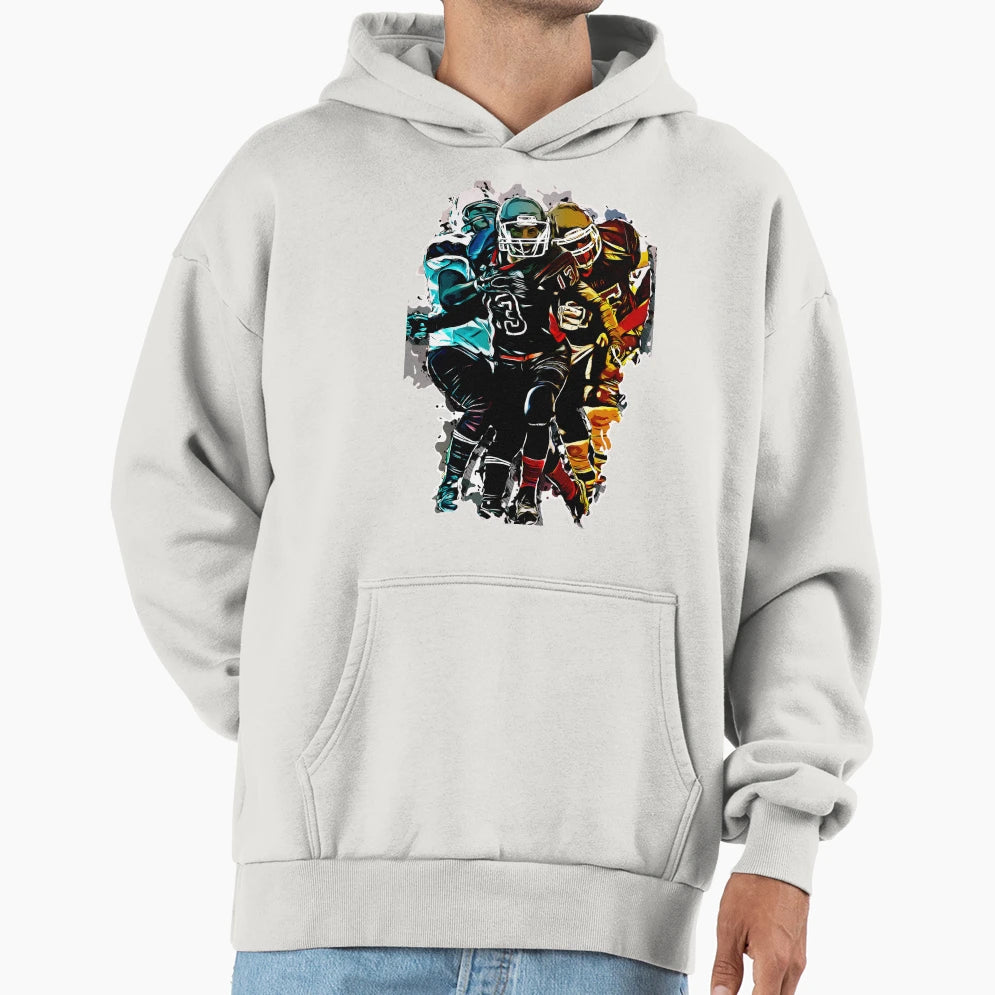 Football Sports Fantasy Game Clipart Hoodie - Graphic Print for Adults - T-Shirt, Sweatshirt, Hoodie