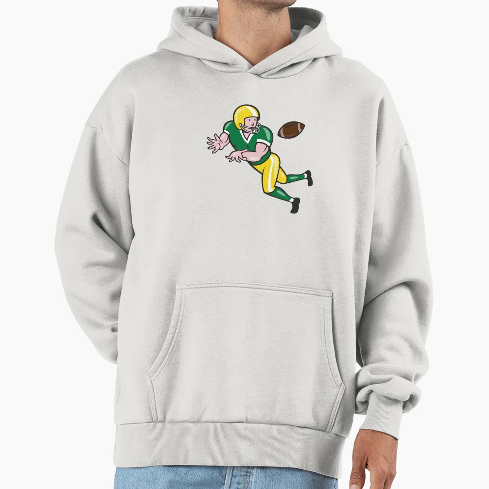 American Football Wide Receiver Catch Hoodie - Aesthetic Graphic Unisex - T-Shirt, Sweatshirt, Hoodie