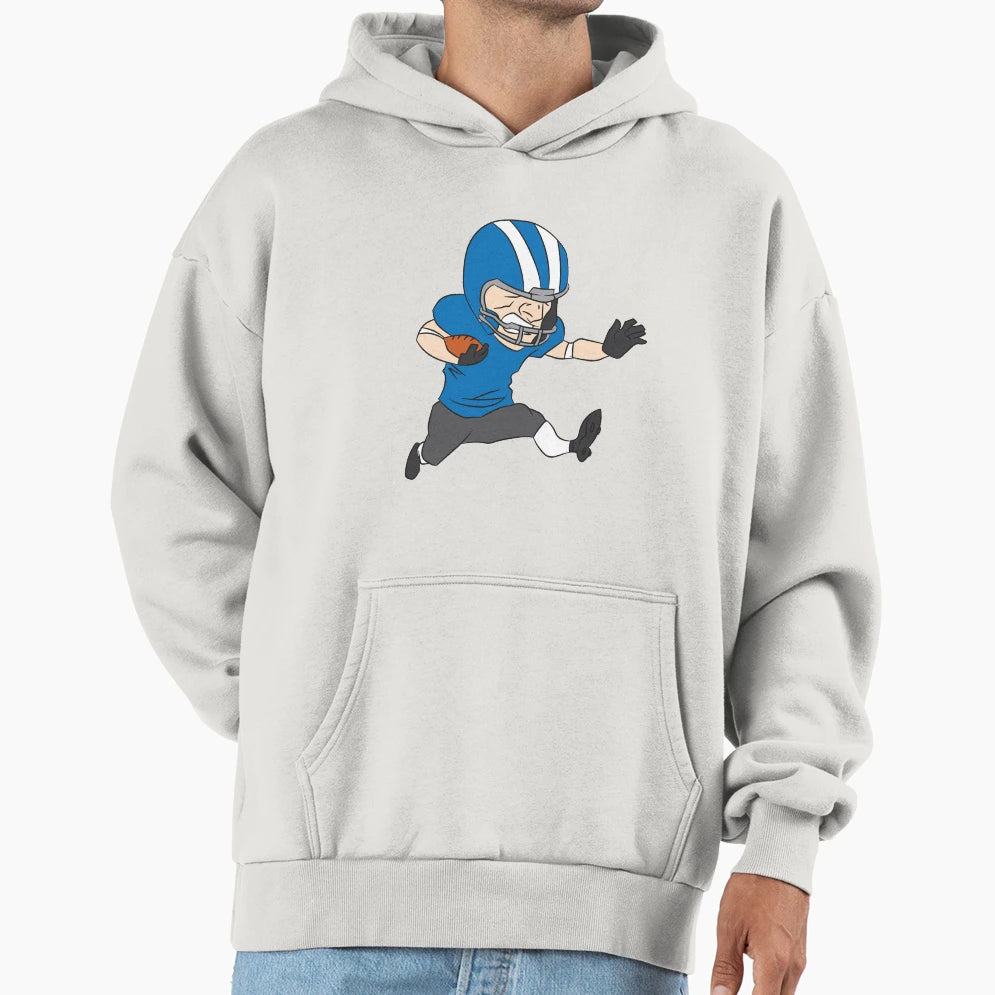 American Football Player Runs Football Hoodie - Streetwear Style for Adults - T-Shirt, Sweatshirt, Hoodie
