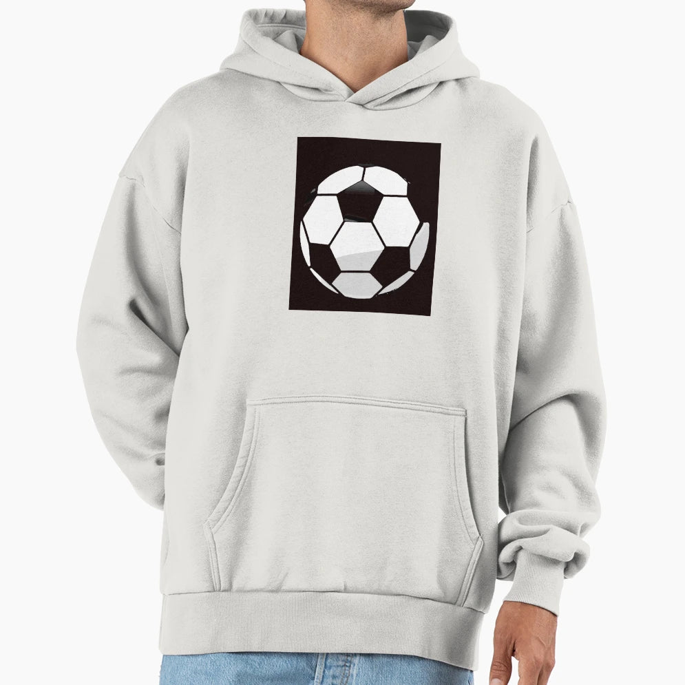 Black And White Soccer Ball Hoodie - Casual Everyday Wear Unisex - T-Shirt, Sweatshirt, Hoodie