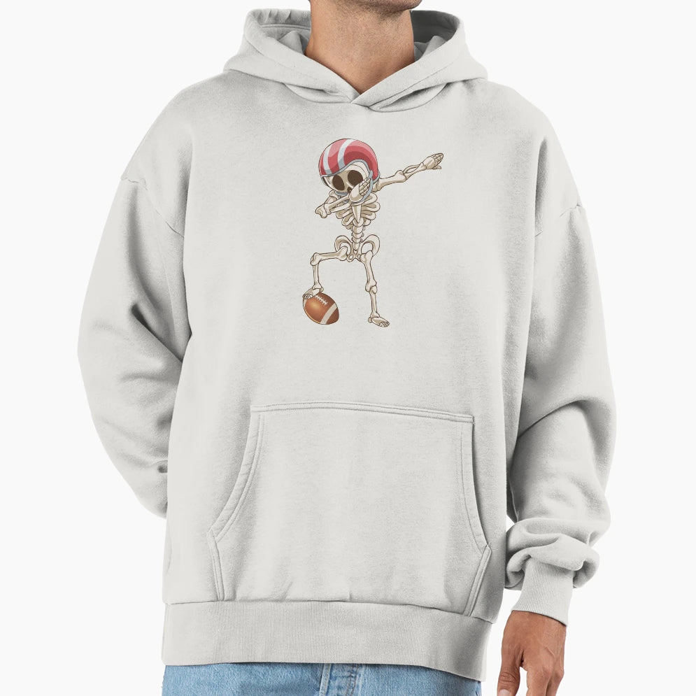Football Skeleton Hoodie - Minimalist Print for Adults - T-Shirt, Sweatshirt, Hoodie