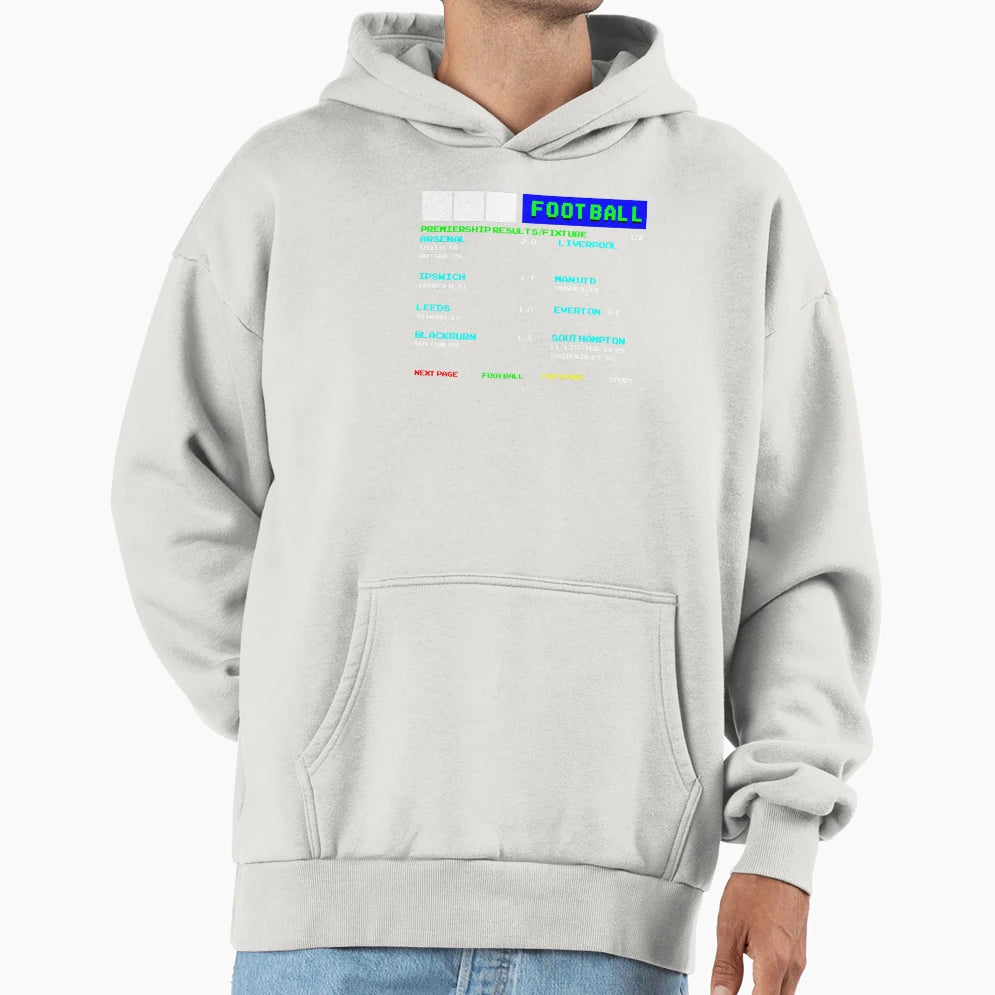 Uk Football Ceefax T-Shirt - Casual Everyday Wear for Adults - T-Shirt, Sweatshirt, Hoodie