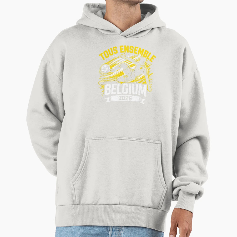 Belgium Fan Art World Cup 2026 Hoodie - Casual Everyday Wear for Adults - T-Shirt, Sweatshirt, Hoodie