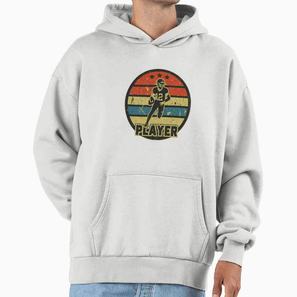 Football Player Hoodie - Unique Graphic Unisex - T-Shirt, Sweatshirt, Hoodie