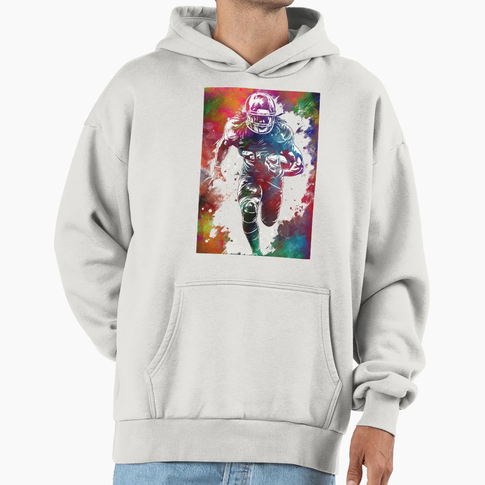 American Football Player Football Hoodie - Aesthetic Graphic Men Women - T-Shirt, Sweatshirt, Hoodie