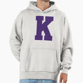 Alphabet Purple K Sports Letter K Hoodie - Fun Novelty Design Men Women - T-Shirt, Sweatshirt, Hoodie