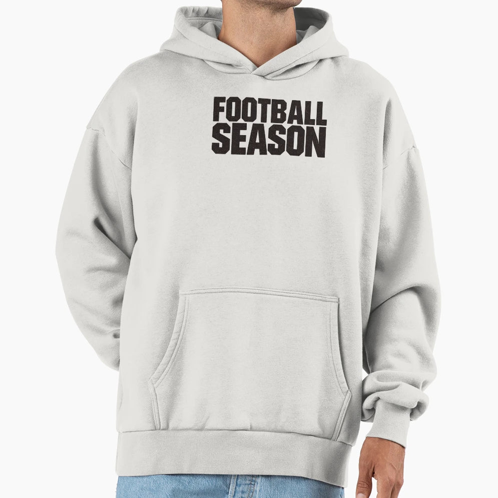 Distressed Bold Football Season Hoodie - Graphic Print for Adults - T-Shirt, Sweatshirt, Hoodie