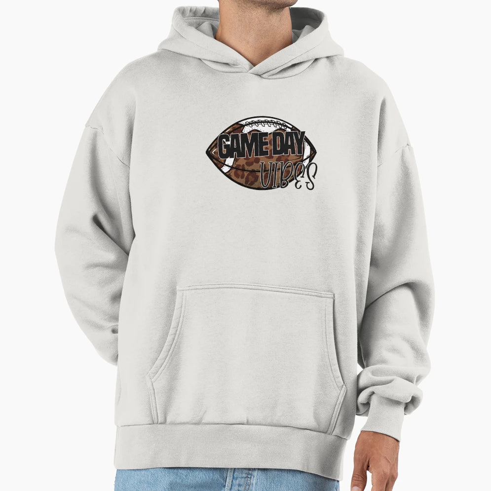 Leopard Football Game Day Vibes Hoodie - Novelty Apparel Men Women - T-Shirt, Sweatshirt, Hoodie