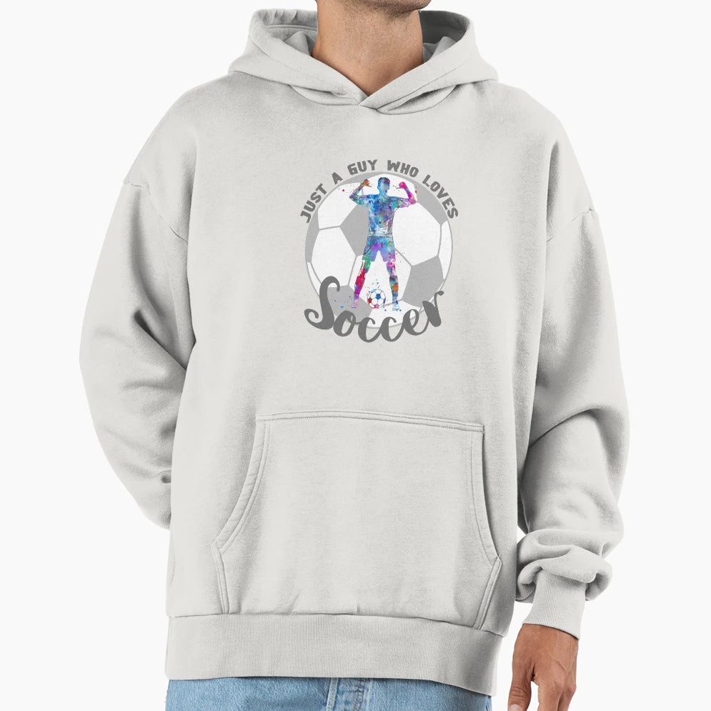 Male Soccer Player Hoodie - Casual Everyday Wear Men Women - T-Shirt, Sweatshirt, Hoodie