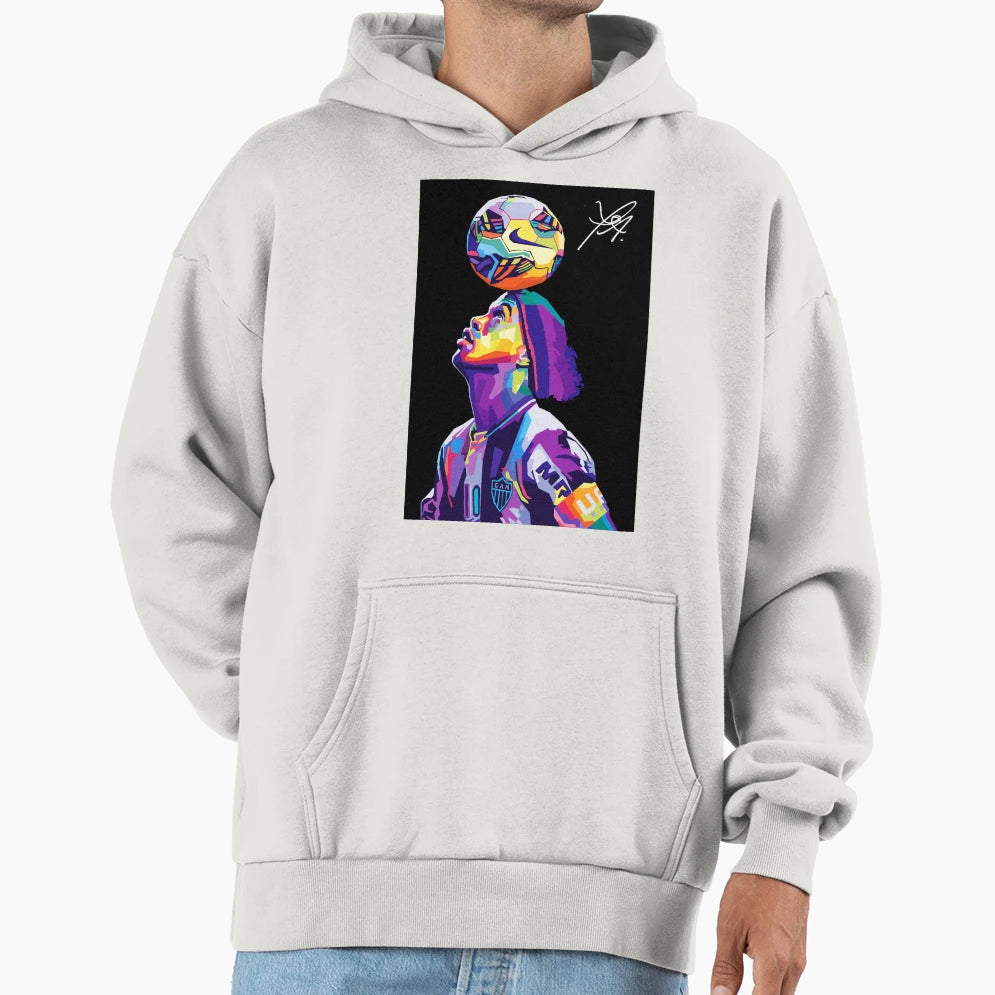 Ronaldinho Wpap Pop Art Hoodie - Minimalist Print for Adults - T-Shirt, Sweatshirt, Hoodie