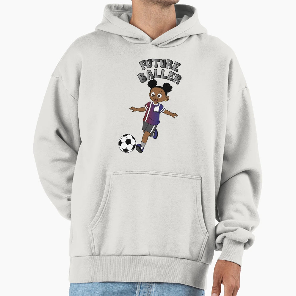 Future Baller Afro Puffs Hoodie - Trendy Graphic for Adults - T-Shirt, Sweatshirt, Hoodie
