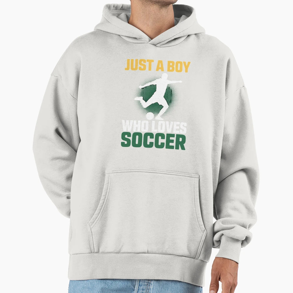 Just Who Loves Soccer Player Hoodie - Minimalist Print Unisex - T-Shirt, Sweatshirt, Hoodie