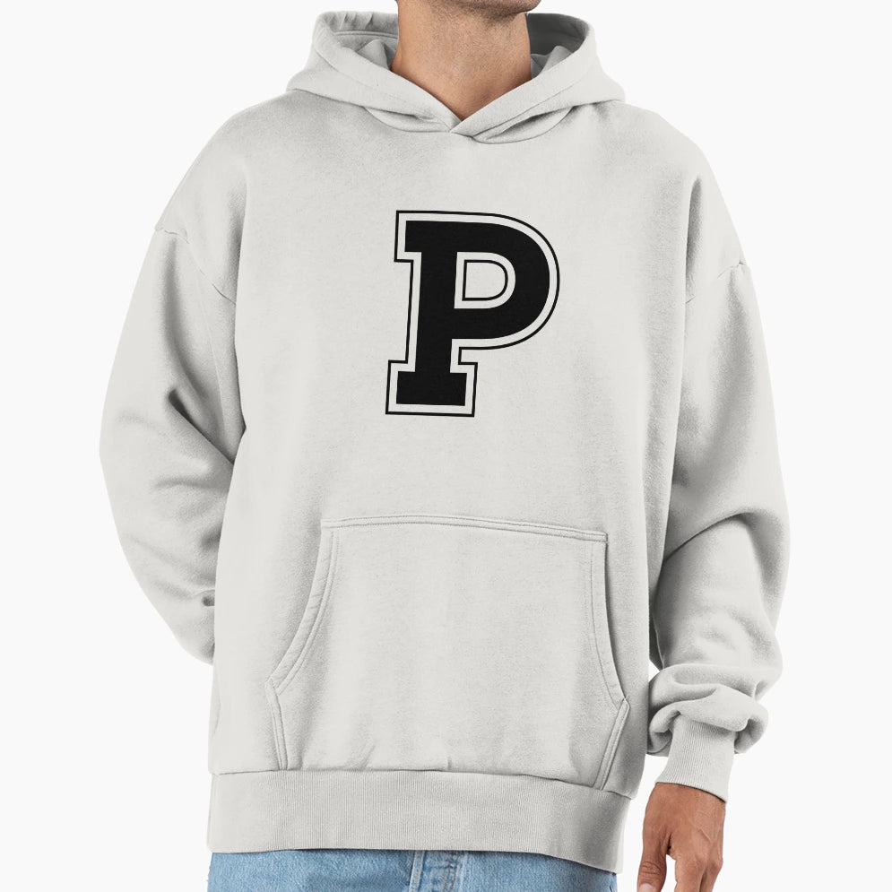 Letter P Hoodie - Graphic Print Men Women - T-Shirt, Sweatshirt, Hoodie