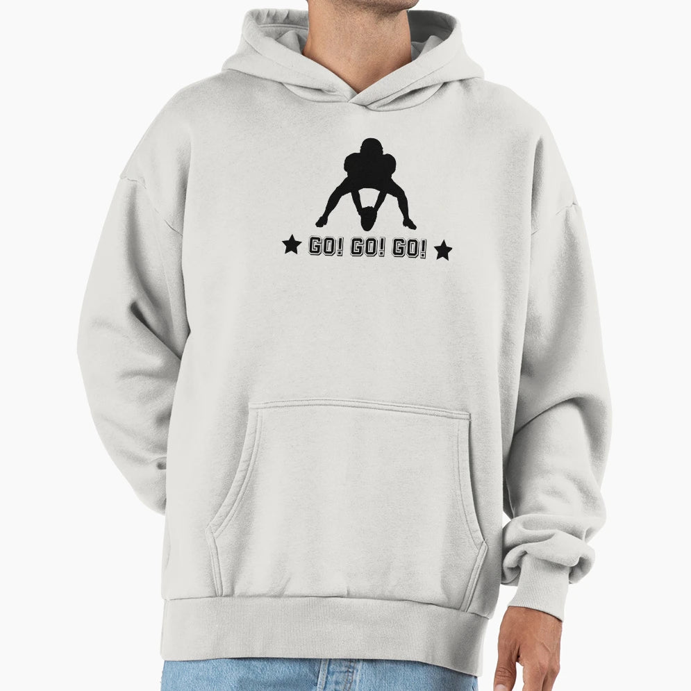 American Football Player Logo Hoodie - Custom Art Print Men Women - T-Shirt, Sweatshirt, Hoodie