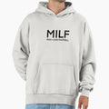 Milf I Love Football Hoodie - Novelty Apparel for Adults - T-Shirt, Sweatshirt, Hoodie
