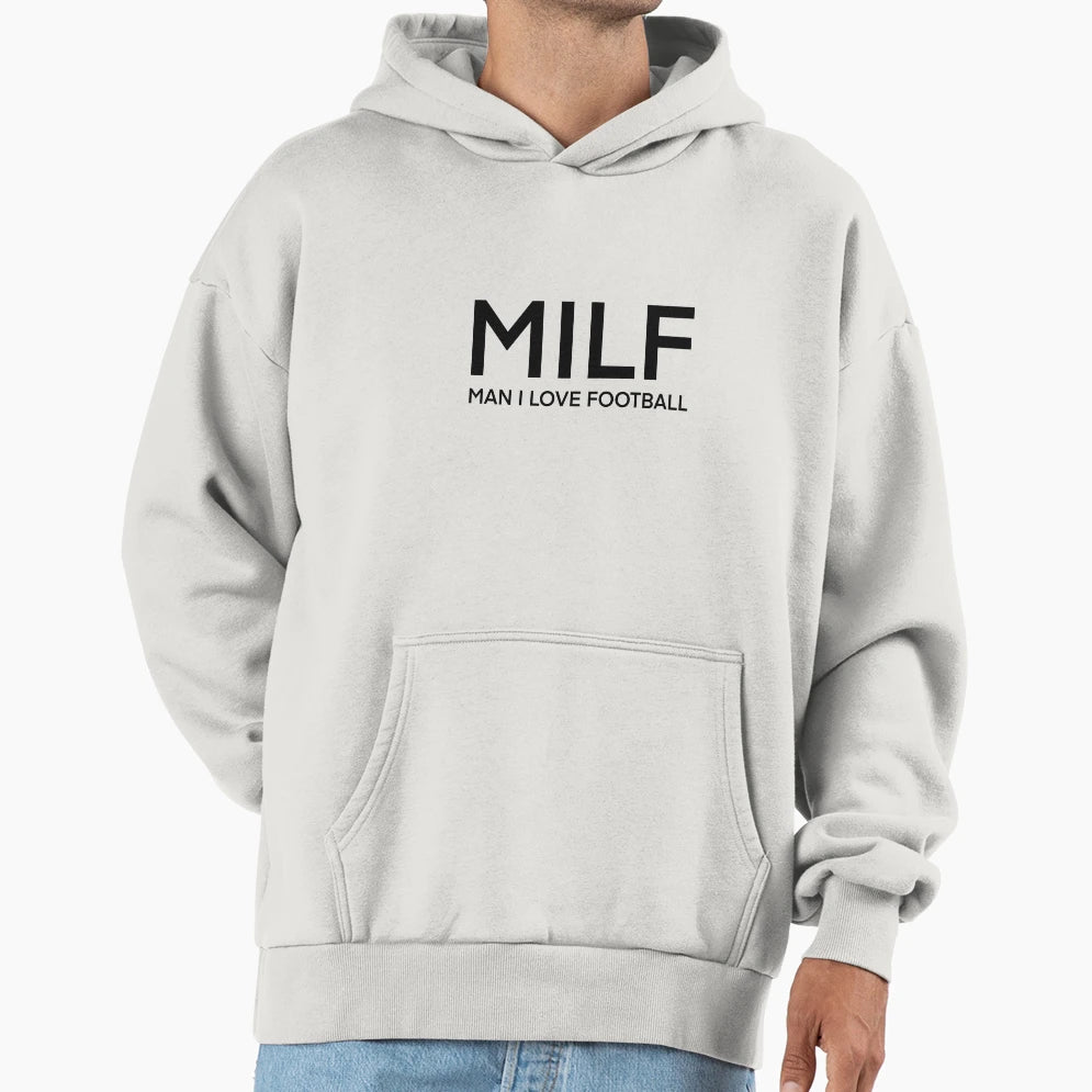 Milf I Love Football Hoodie - Novelty Apparel for Adults - T-Shirt, Sweatshirt, Hoodie