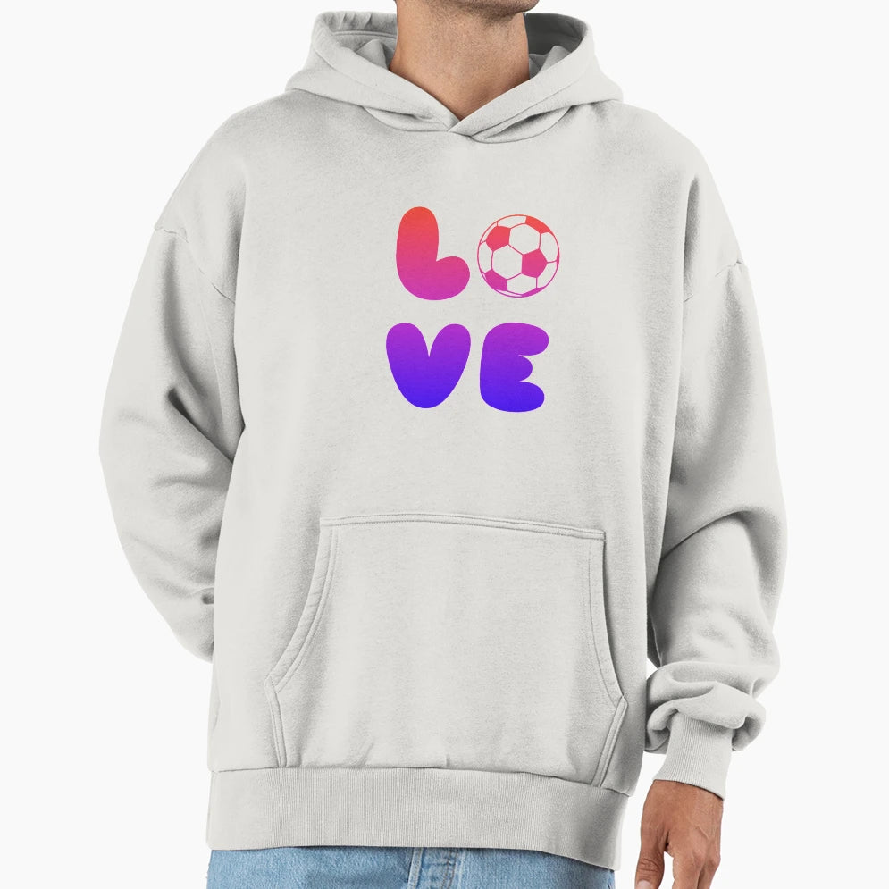Football Love Hoodie - Fun Novelty Design for Adults - T-Shirt, Sweatshirt, Hoodie