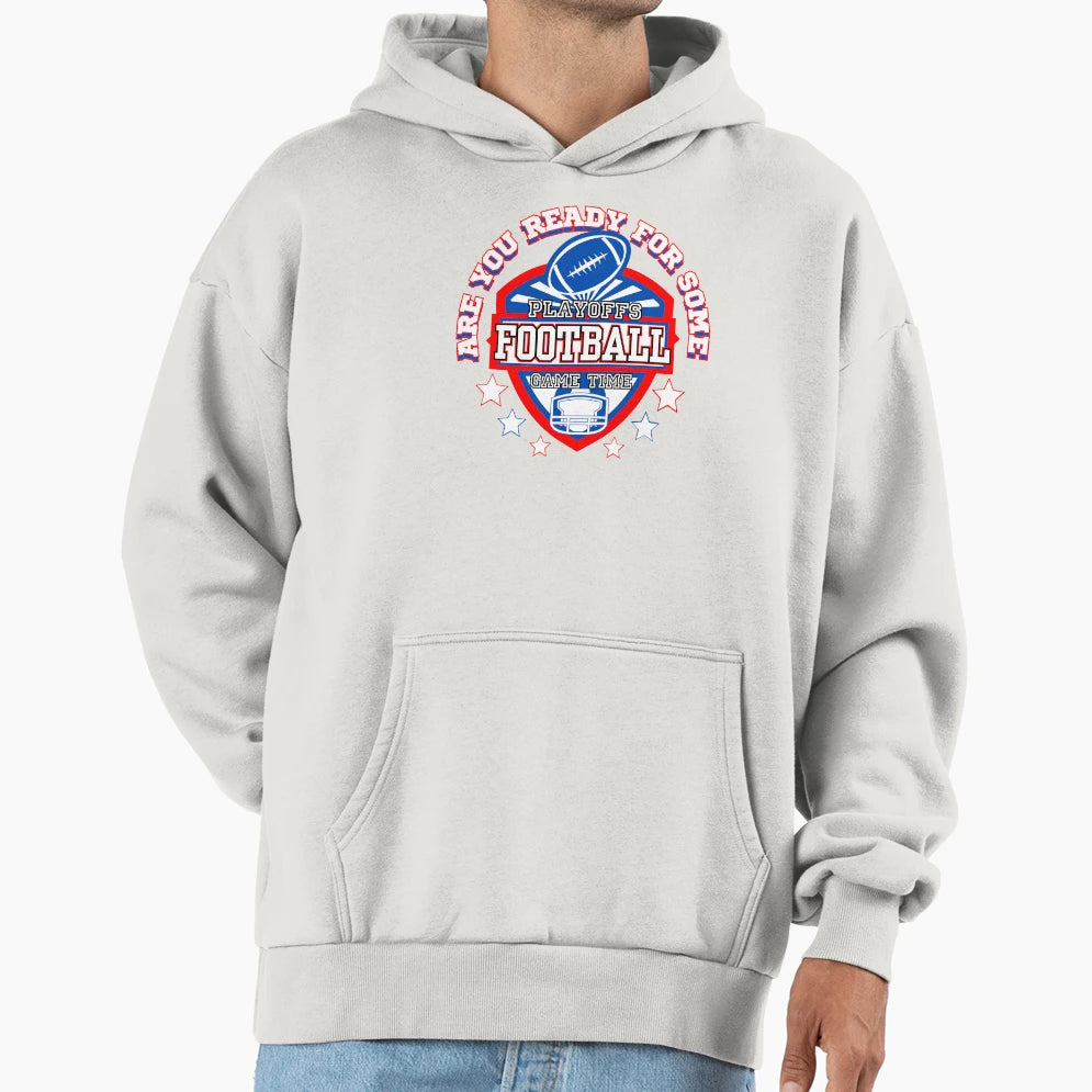 Football Playoffs Game Time Hoodie - Aesthetic Graphic for Adults - T-Shirt, Sweatshirt, Hoodie