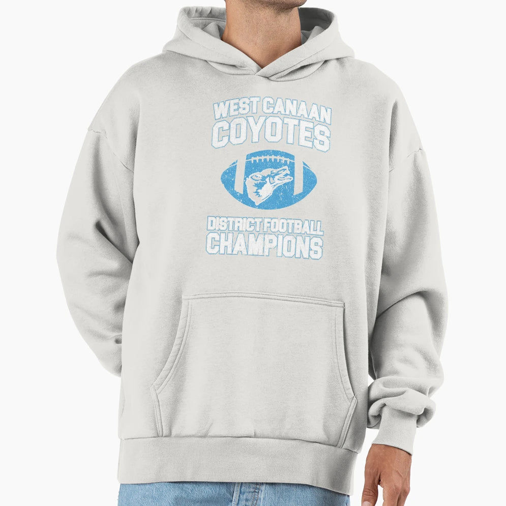West Canaan Coyotes Football Champions Hoodie - Minimalist Print Men Women - T-Shirt, Sweatshirt, Hoodie
