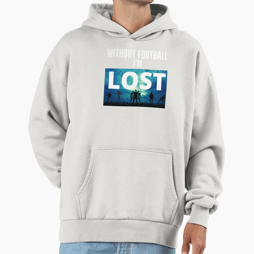 Funny Lost Tv Show Parody Football Hoodie - Unique Graphic Men Women - T-Shirt, Sweatshirt, Hoodie