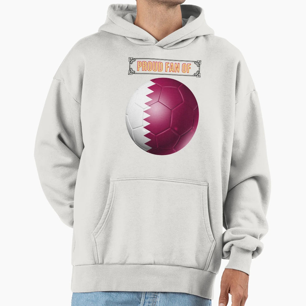 Proud Fan Qatar During Wolrd Cup 2022 Hoodie - Aesthetic Graphic Unisex - T-Shirt, Sweatshirt, Hoodie