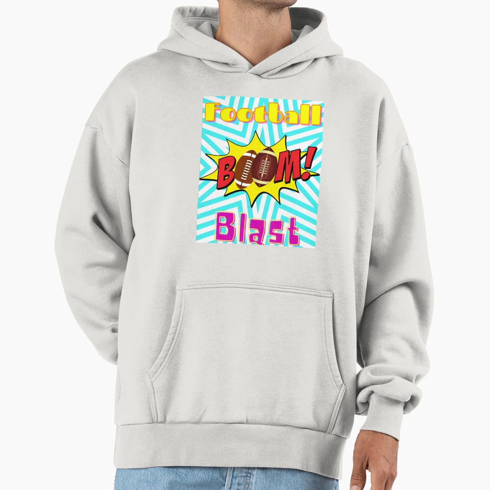 Football Blast Hoodie - Aesthetic Graphic Unisex - T-Shirt, Sweatshirt, Hoodie