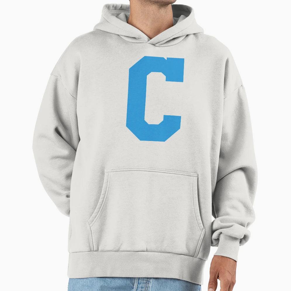 Alphabet Blue C Sports Letter C Hoodie - Custom Art Print for Adults - T-Shirt, Sweatshirt, Hoodie