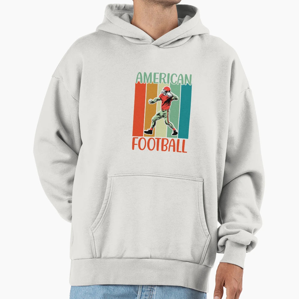 Football Lover American Football Player Hoodie - Custom Art Print Men Women - T-Shirt, Sweatshirt, Hoodie