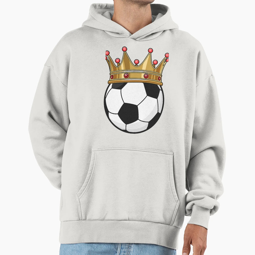 Soccer Crown King Hoodie - Minimalist Print Men Women - T-Shirt, Sweatshirt, Hoodie