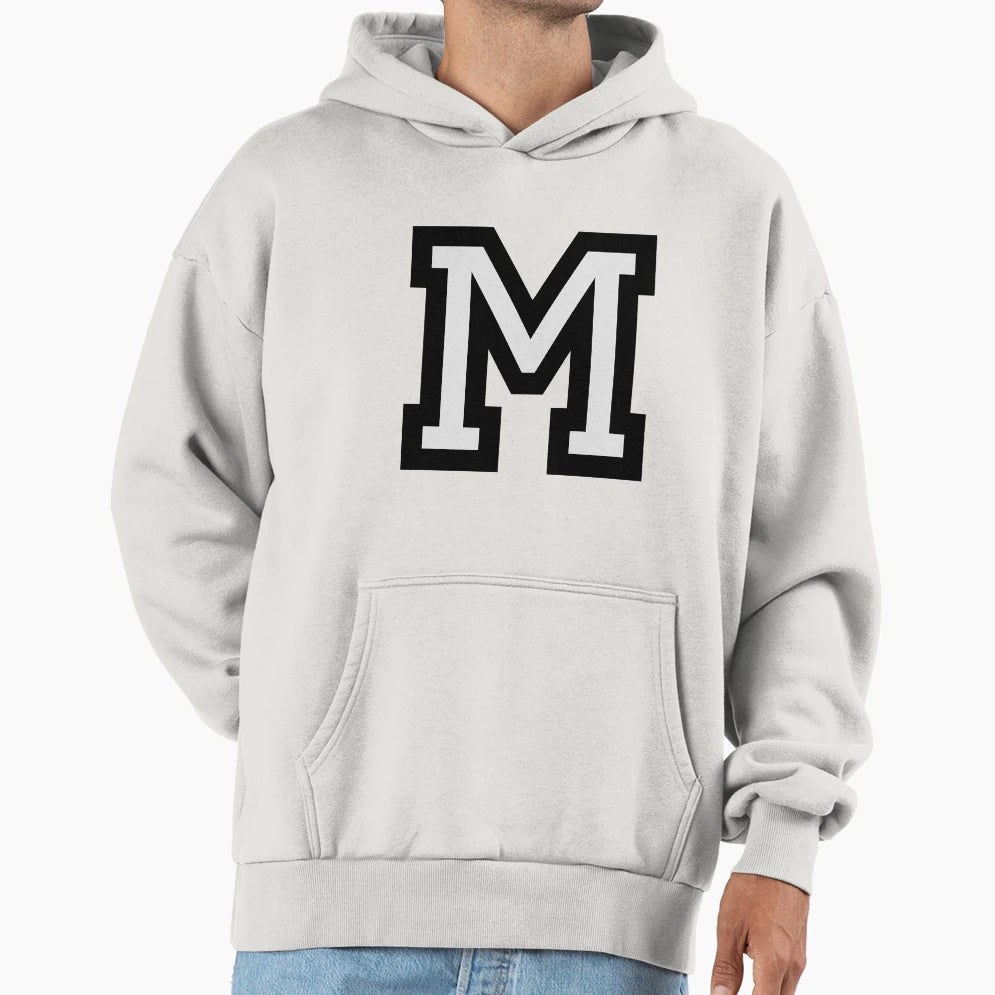 Letter M Hoodie - Aesthetic Graphic Men Women - T-Shirt, Sweatshirt, Hoodie