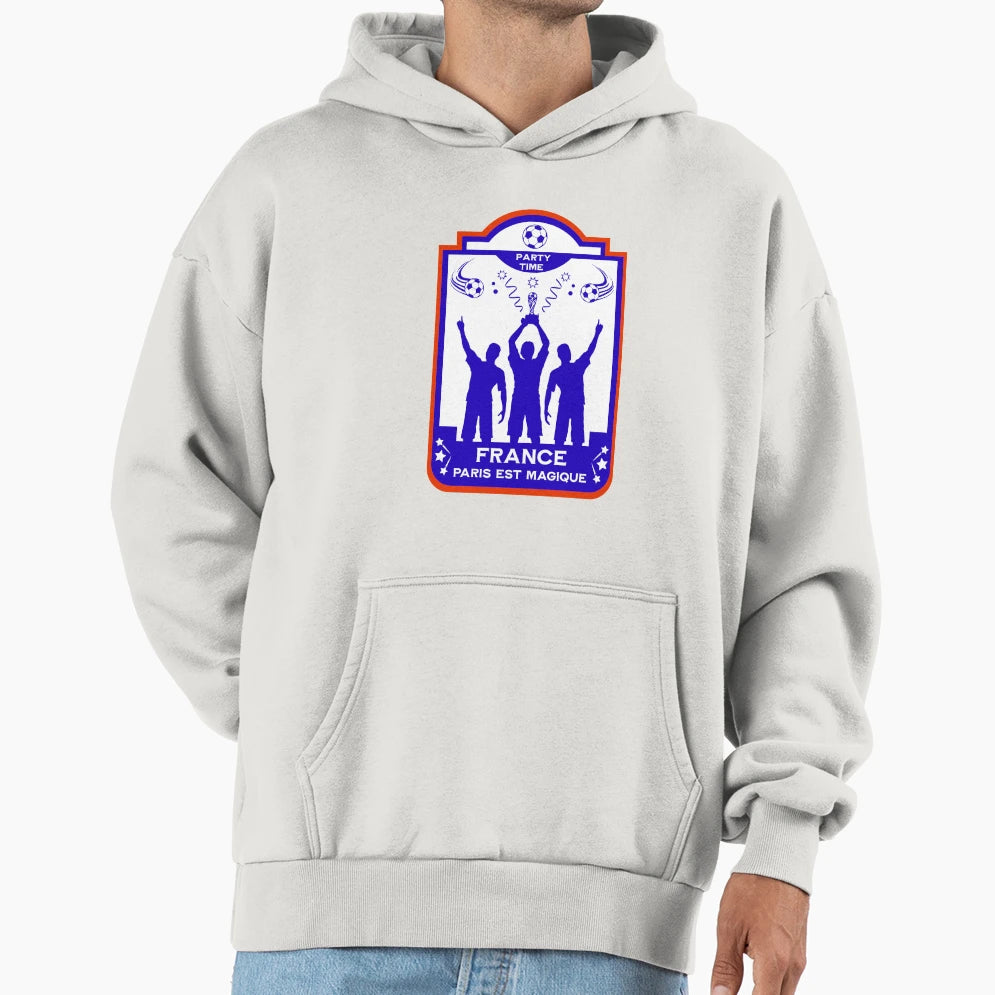 Copy World Football Finals French Fan Hoodie - Novelty Apparel for Adults - T-Shirt, Sweatshirt, Hoodie