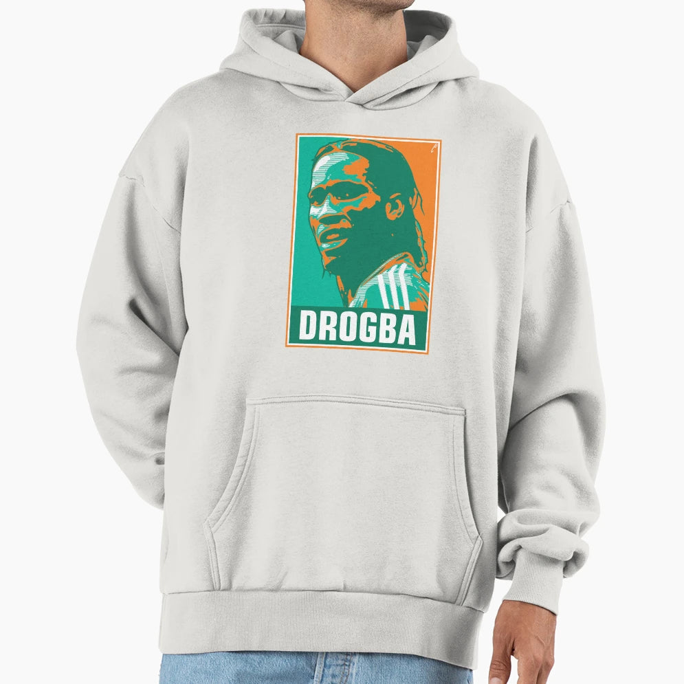 Drogba Ivory Coast Hoodie - Aesthetic Graphic Men Women - T-Shirt, Sweatshirt, Hoodie