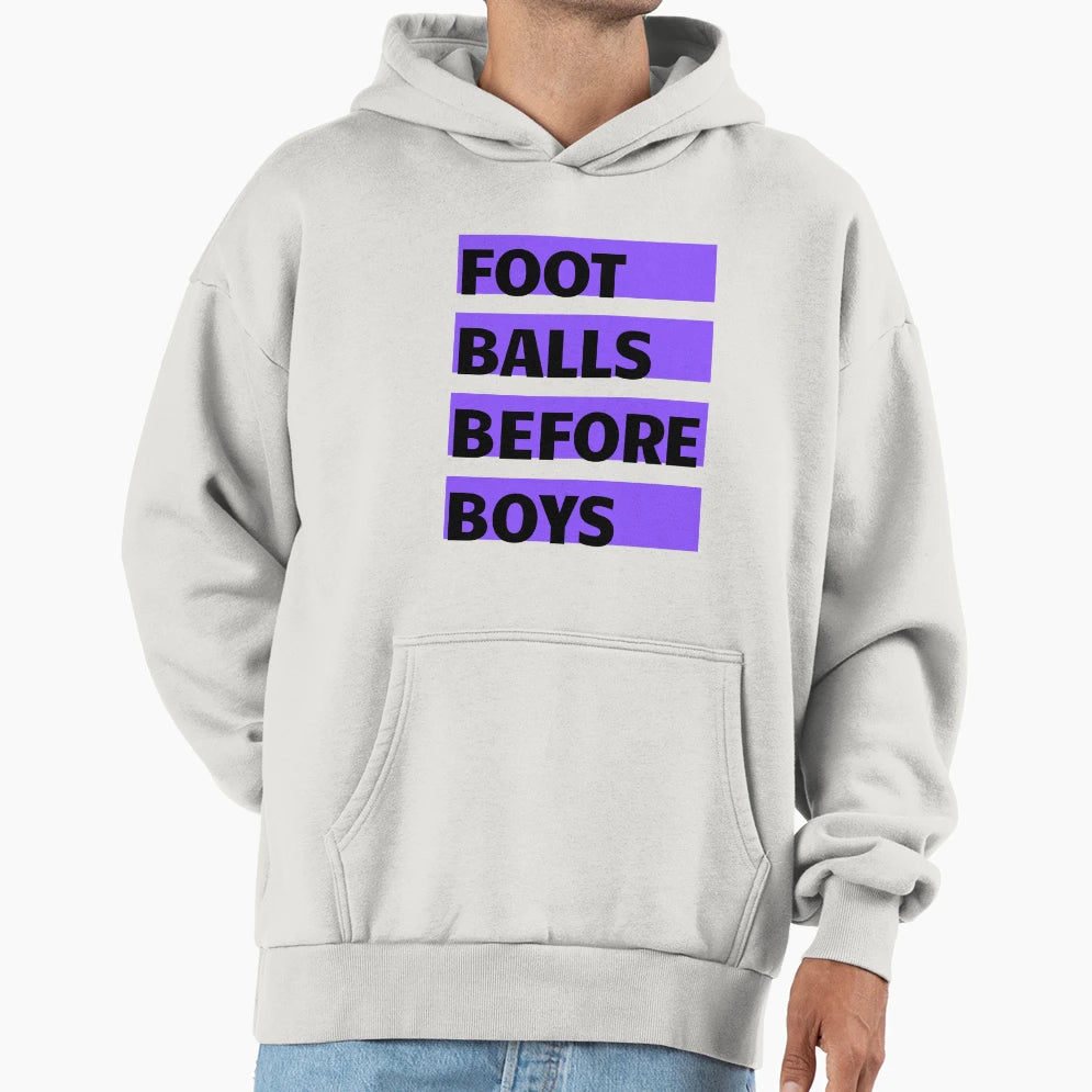 Footballs Before Hoodie - Novelty Apparel Unisex - T-Shirt, Sweatshirt, Hoodie