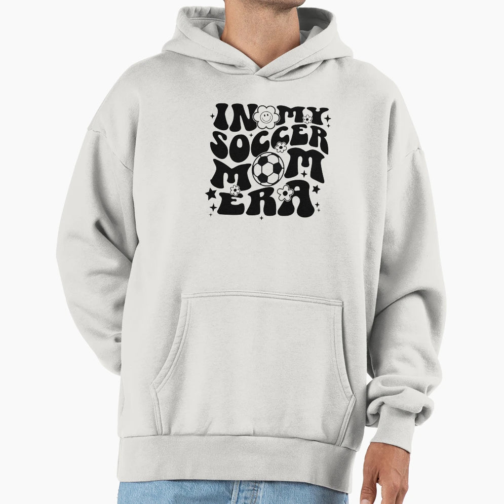 My Soccer Mom Era Groovy Sports Parent Hoodie - Streetwear Style for Adults - T-Shirt, Sweatshirt, Hoodie