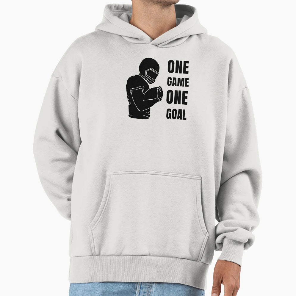 One Game One Goal Hoodie - Minimalist Print Unisex - T-Shirt, Sweatshirt, Hoodie