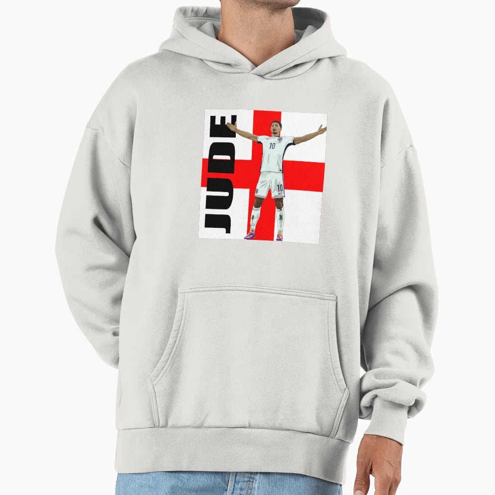 Jude Bellingham England Flag Hoodie - Unique Graphic Unisex - T-Shirt, Sweatshirt, Hoodie