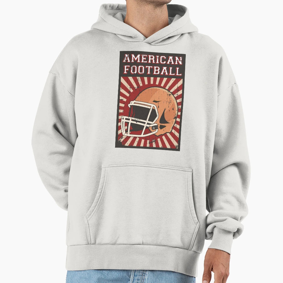 American Football Helmet Hoodie - Aesthetic Graphic Unisex - T-Shirt, Sweatshirt, Hoodie