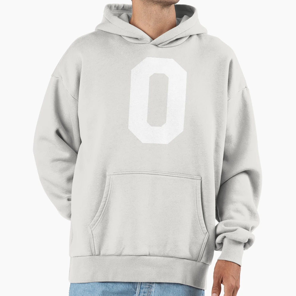 Alphabet White O Sports Letter O Hoodie - Novelty Apparel for Adults - T-Shirt, Sweatshirt, Hoodie