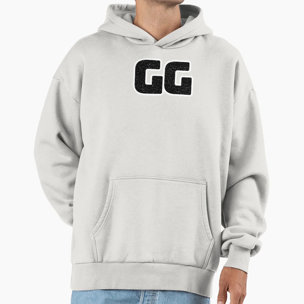 Gg Good Game Big Bold Minimal Gritty Hoodie - Graphic Print Men Women - T-Shirt, Sweatshirt, Hoodie